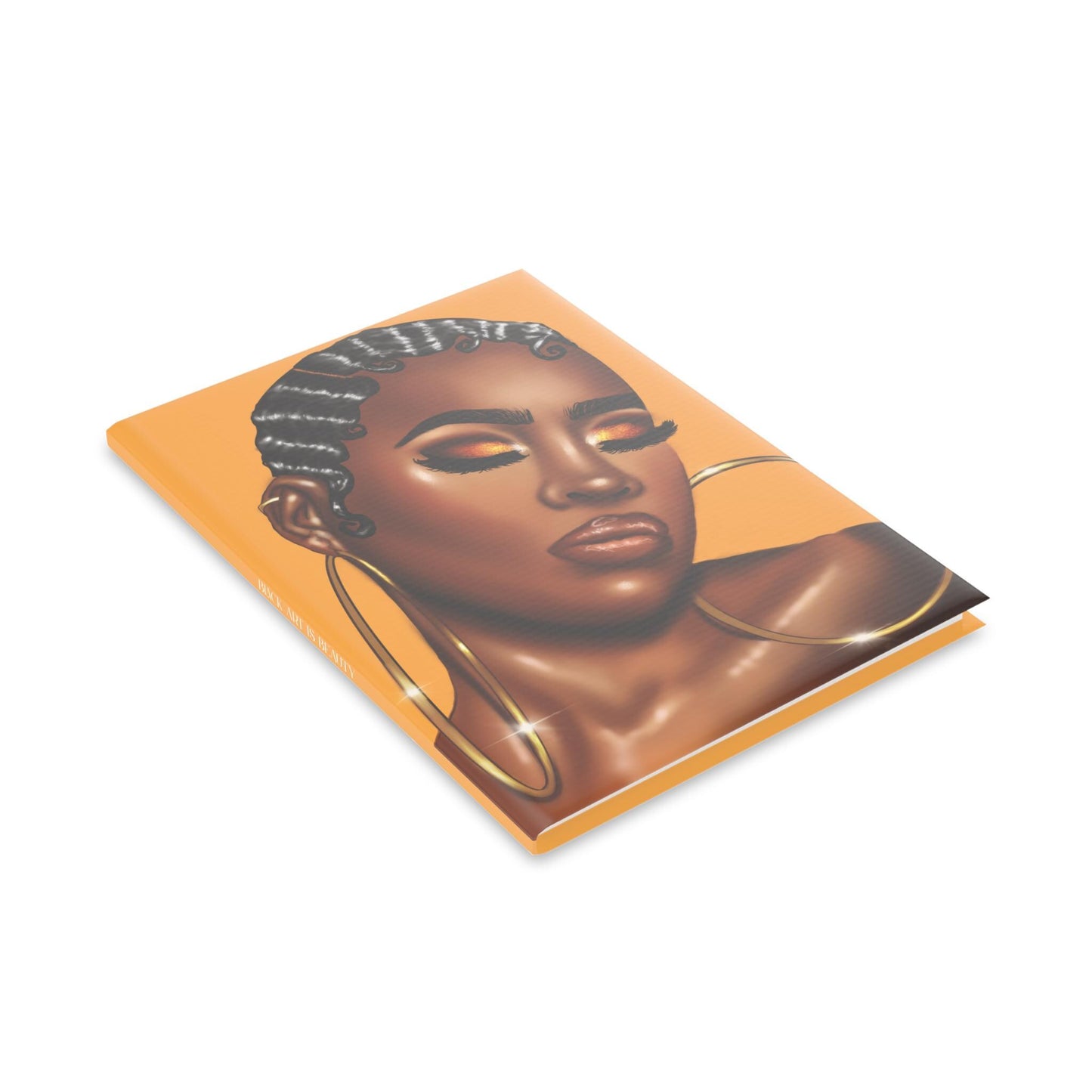 Black woman with finger waves art Hardcover Notebook Sketchbook, Cute Journal for Writing, Inspirational Gift, Fabulous Gift for Her