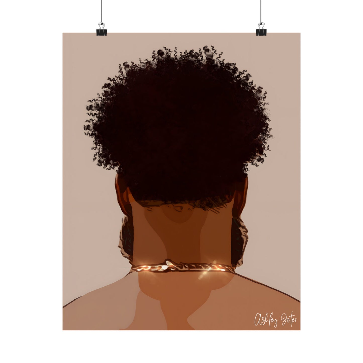 Fade barbershop art Matte Vertical Posters, black hair artwork, black woman wall art, biege art, black man art, art for barbershop