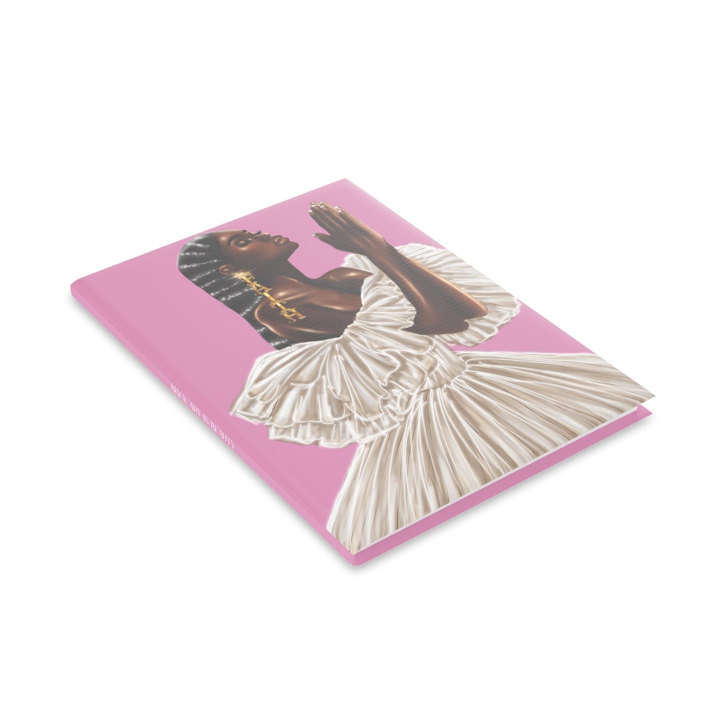 Black woman worshipping god art Hardcover Notebook Sketchbook, Cute Journal for Writing, Inspirational Gift, Fabulous Gift for Her