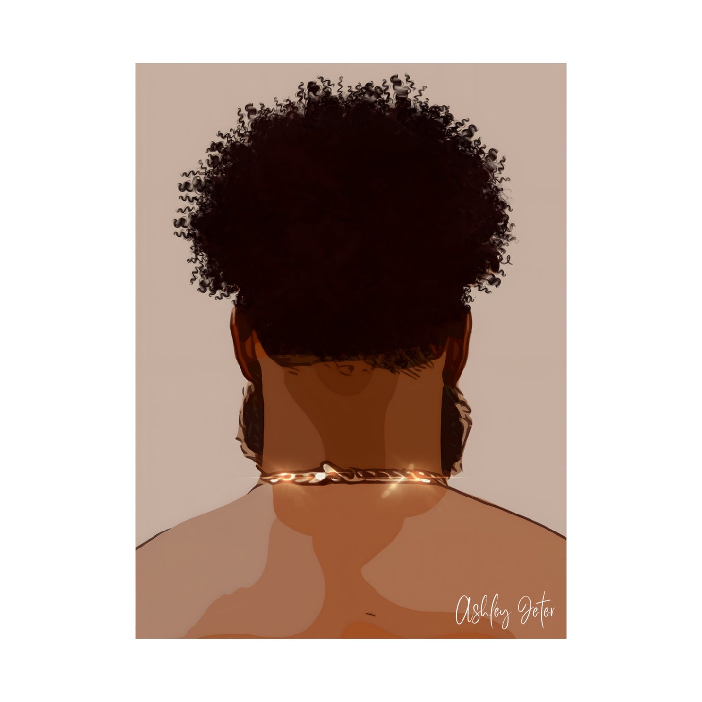 Fade barbershop art Matte Vertical Posters, black hair artwork, black woman wall art, biege art, black man art, art for barbershop