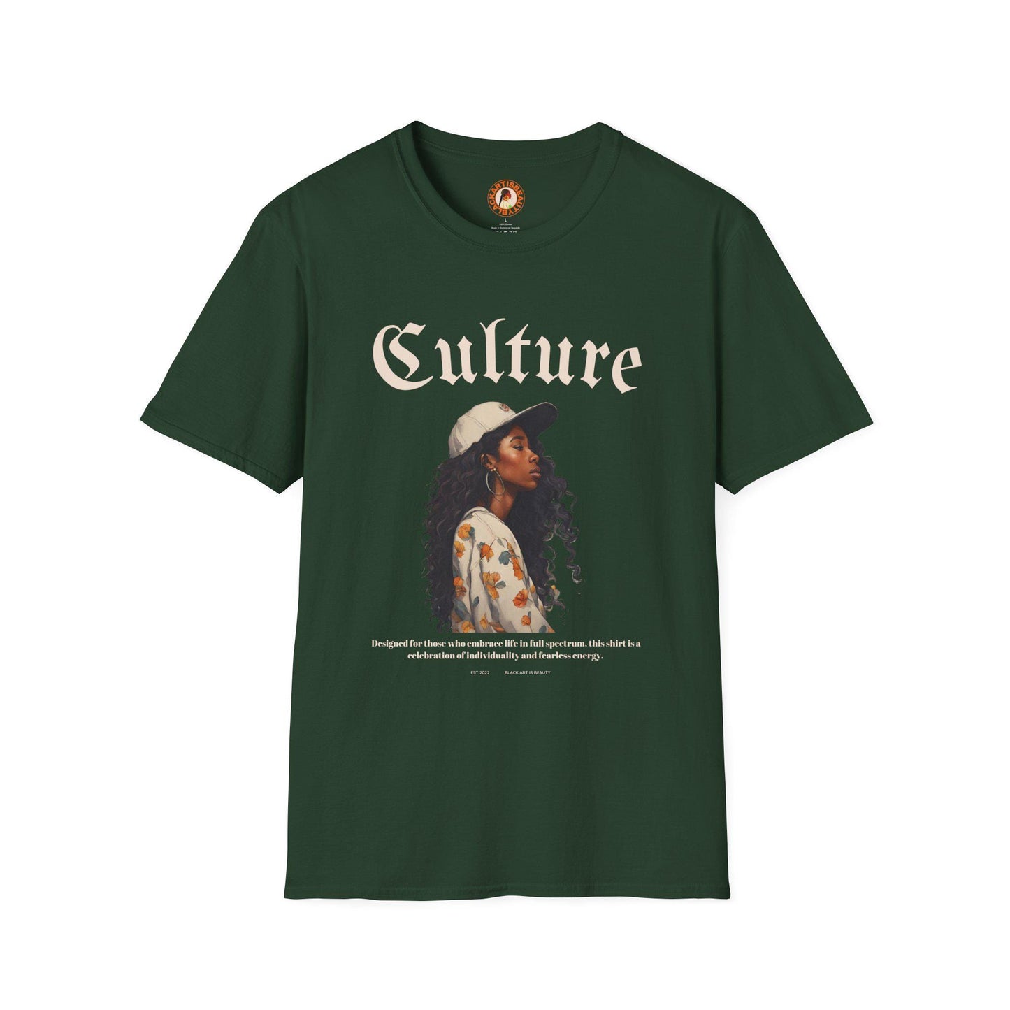 Cultural Expression Softstyle T-Shirt, Unisex Graphic Tee, Streetwear T-Shirt, Gift for Art Lovers, Everyday Casual Wear