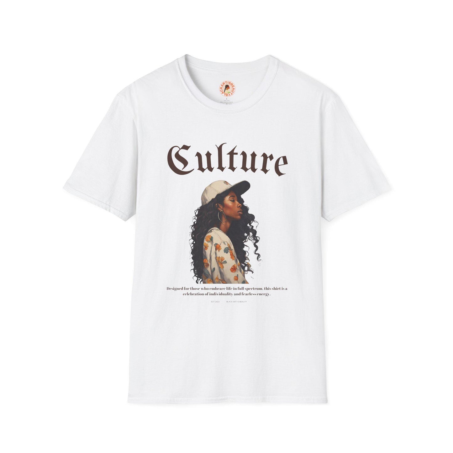 Cultural Expression Softstyle T-Shirt, Unisex Graphic Tee, Streetwear T-Shirt, Gift for Art Lovers, Everyday Casual Wear