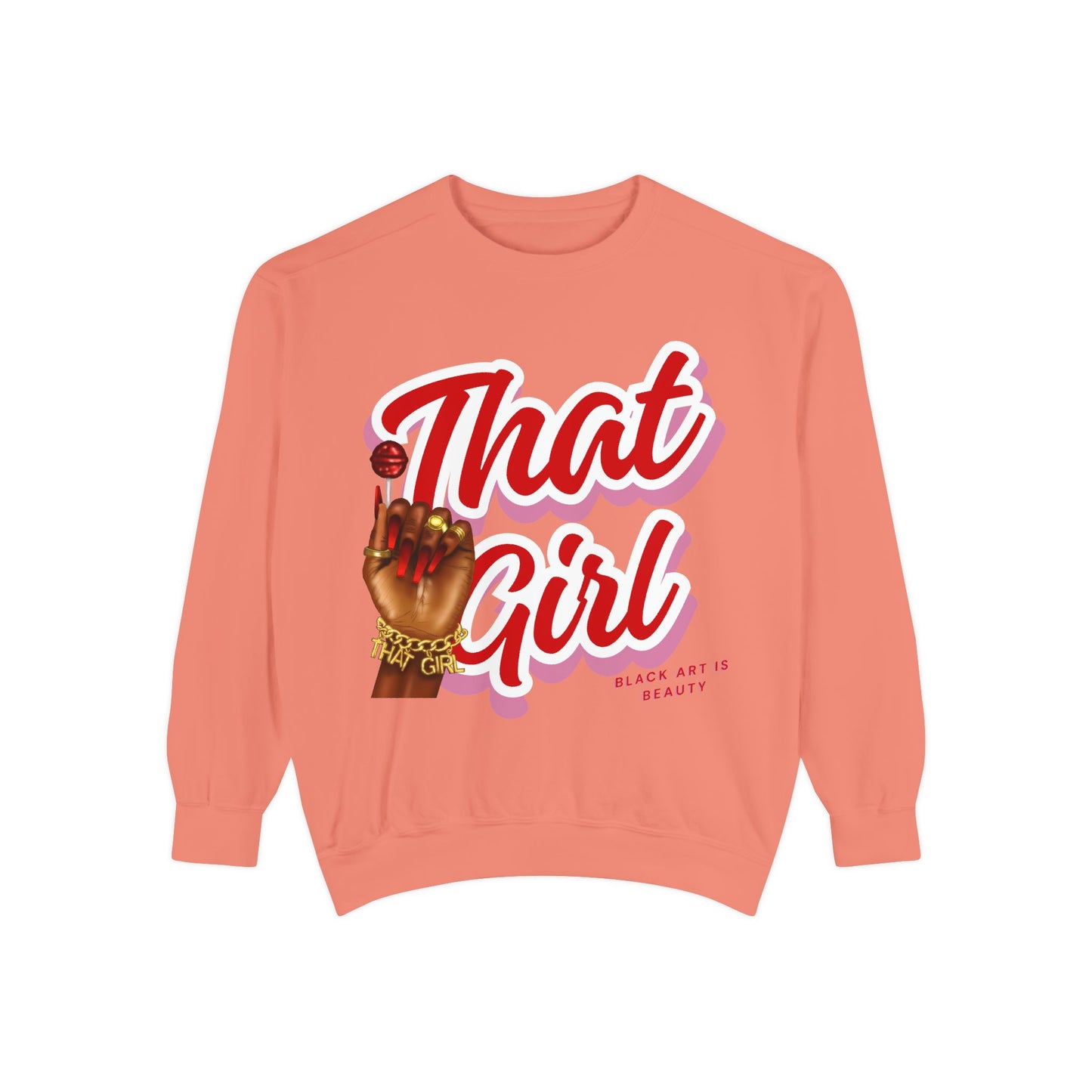That Girl Graphic Sweatshirt | Heavy Blend Crewneck for Black Women | Empowering Black Girl Magic | Cozy, Faith & Success-Inspired Apparel (Copy)