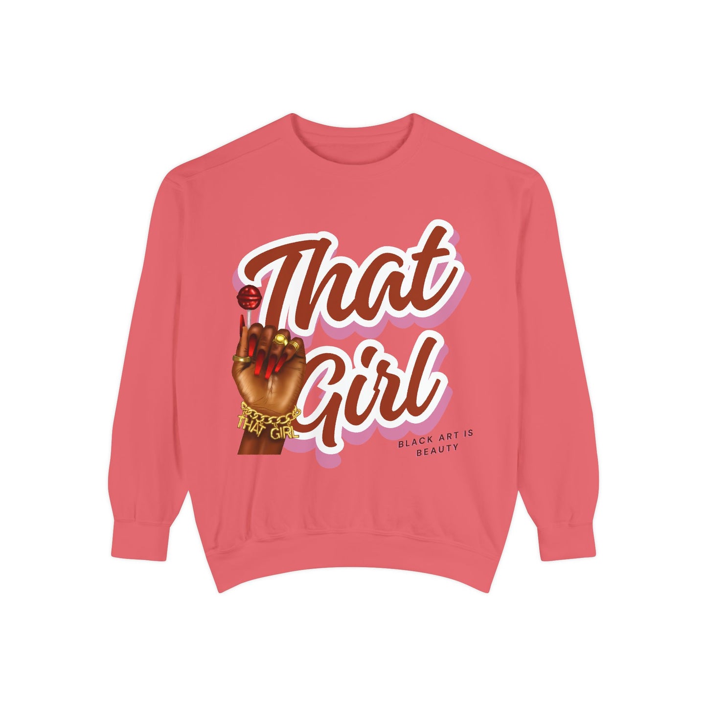 That Girl Graphic Sweatshirt | Heavy Blend Crewneck for Black Women | Empowering Black Girl Magic | Cozy, Faith & Success-Inspired Apparel (Copy)