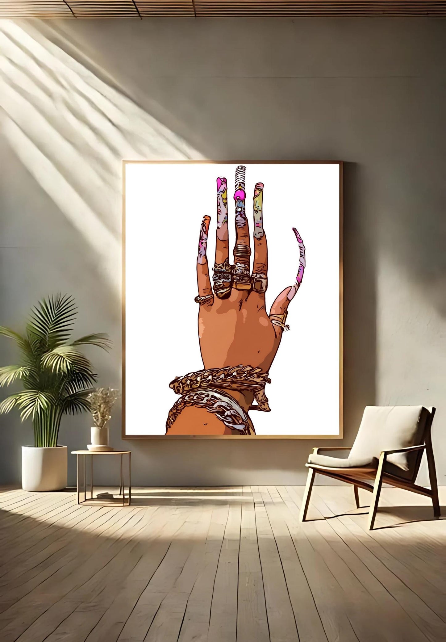 Nails did black girl art Premium Matte Vertical Posters, nails artwork, black woman wall art, colorful art, black girl art