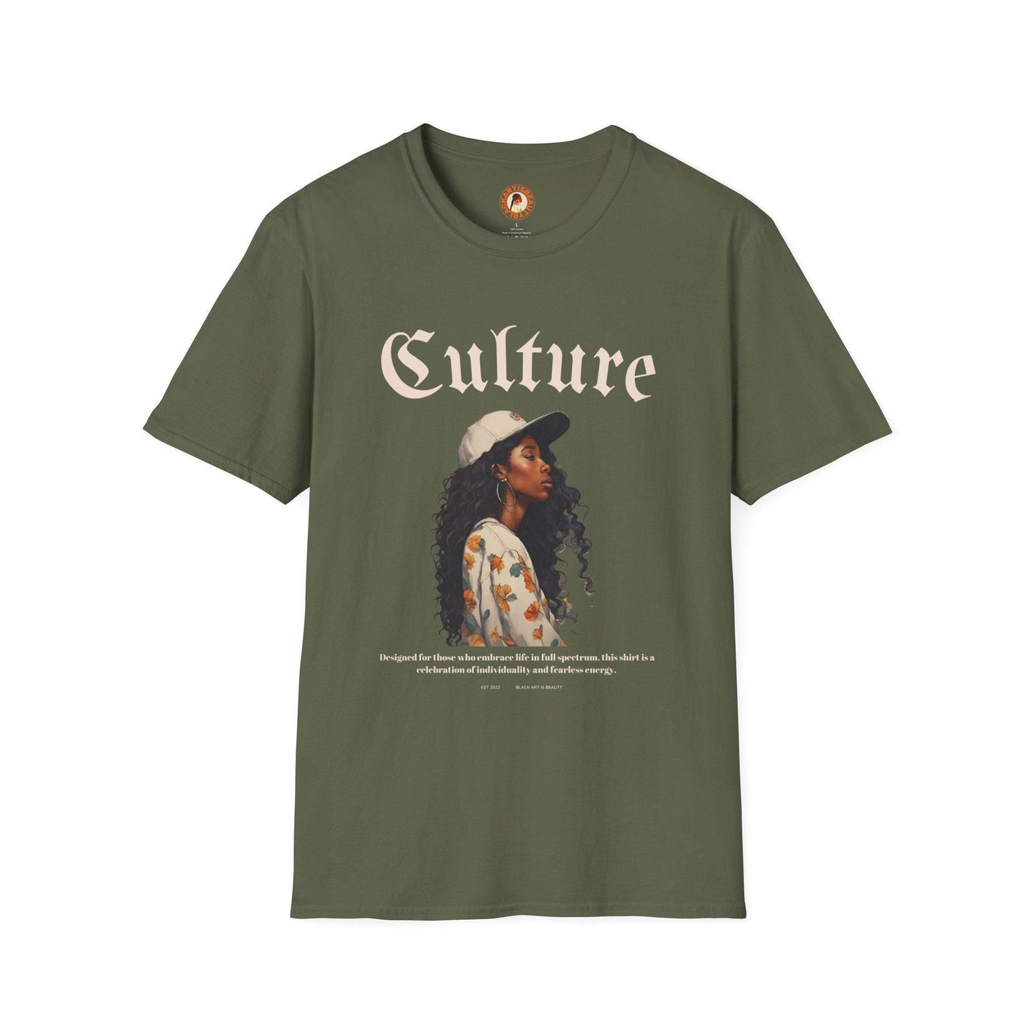 Cultural Expression Softstyle T-Shirt, Unisex Graphic Tee, Streetwear T-Shirt, Gift for Art Lovers, Everyday Casual Wear
