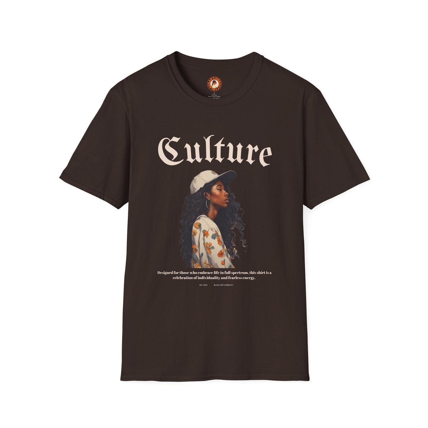 Cultural Expression Softstyle T-Shirt, Unisex Graphic Tee, Streetwear T-Shirt, Gift for Art Lovers, Everyday Casual Wear