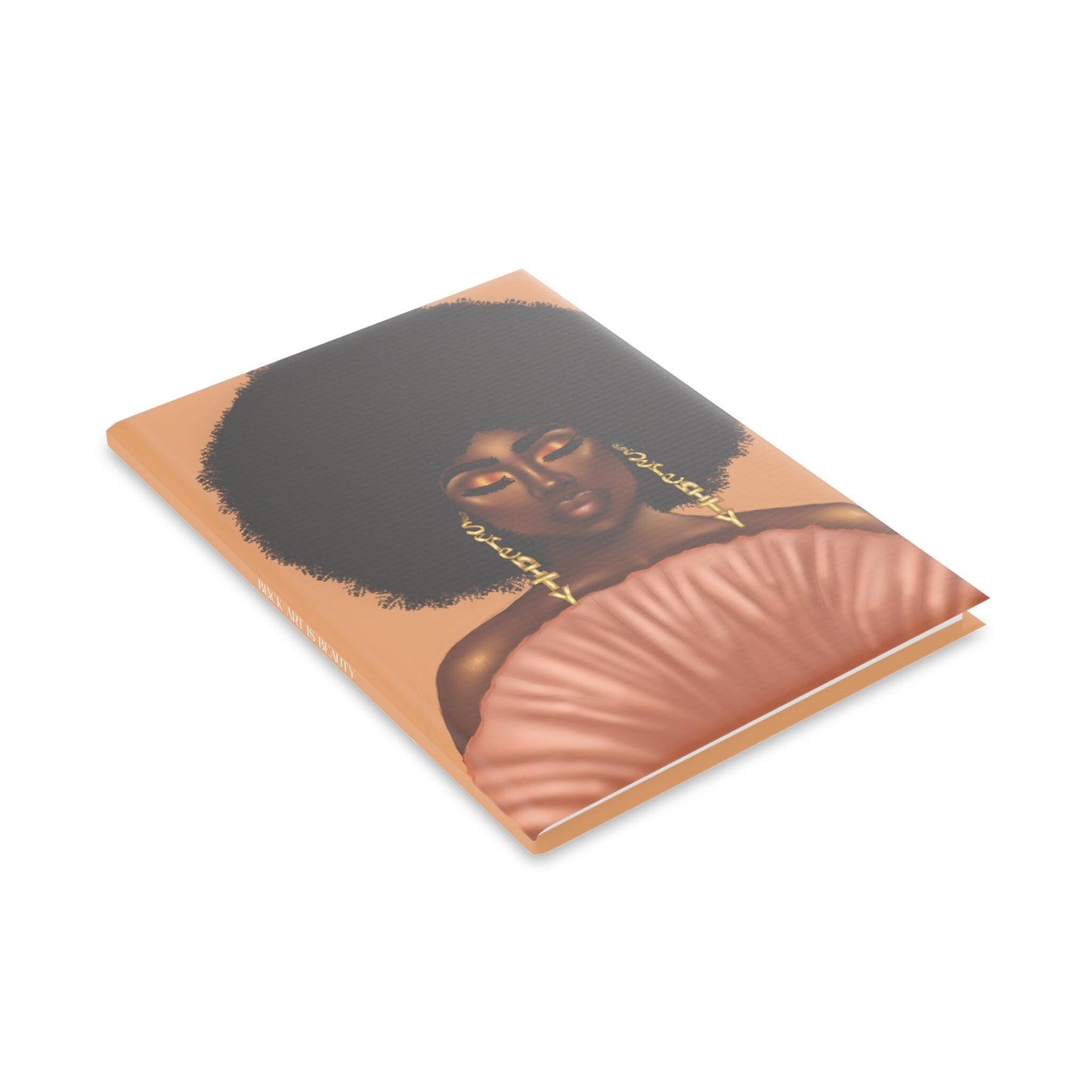 Black woman with Afro art Hardcover Notebook Sketchbook, Cute Journal for Writing, Inspirational Gift, Art sketchbook, Fabulous Gift for Her