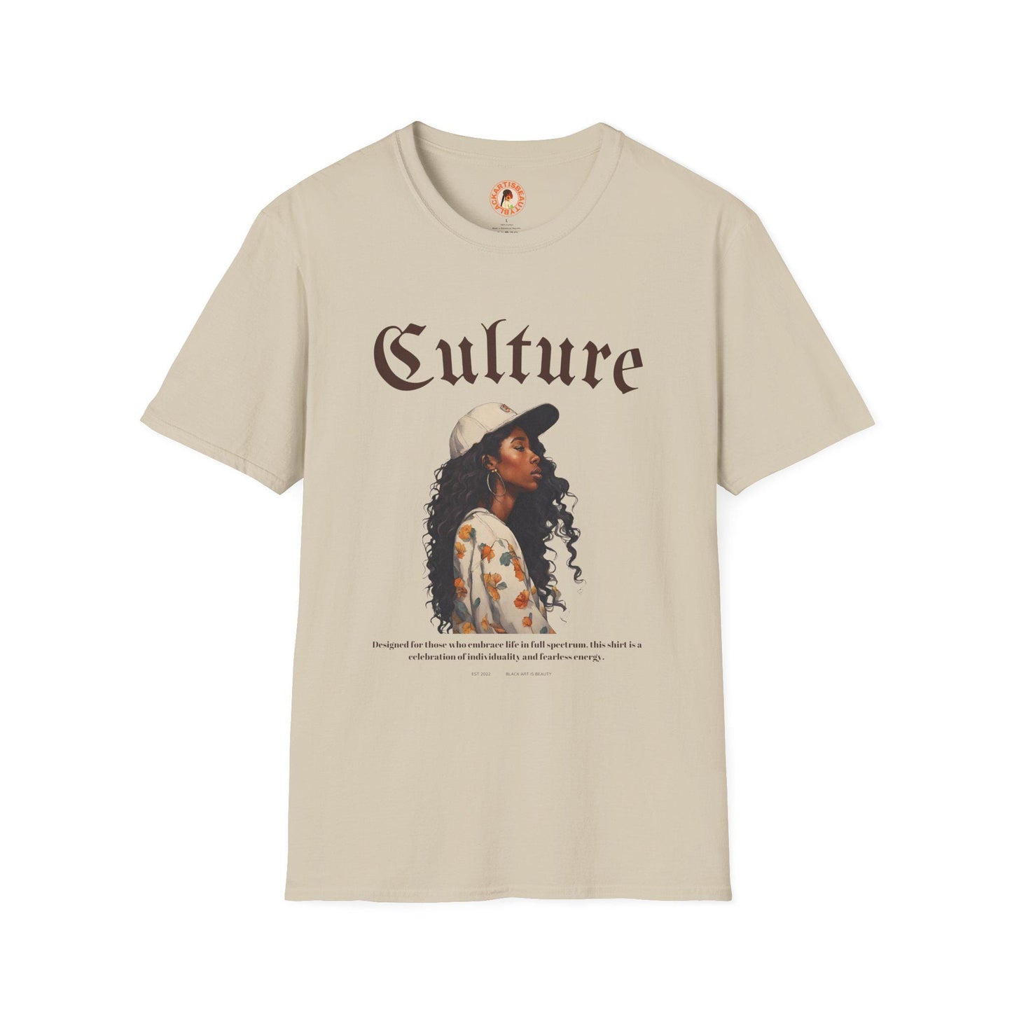 Cultural Expression Softstyle T-Shirt, Unisex Graphic Tee, Streetwear T-Shirt, Gift for Art Lovers, Everyday Casual Wear