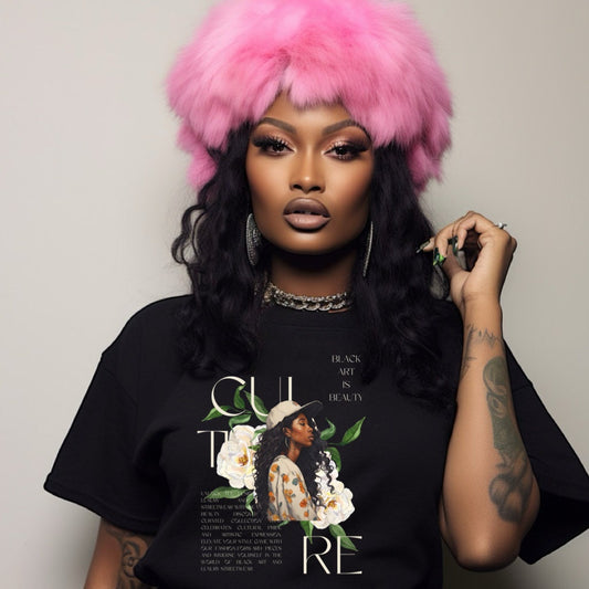 Y2k Black woman art black culture on Unisex Jersey Short Sleeve Tee- vintage t shirt , black art, gift for him , gift for her, gift for him