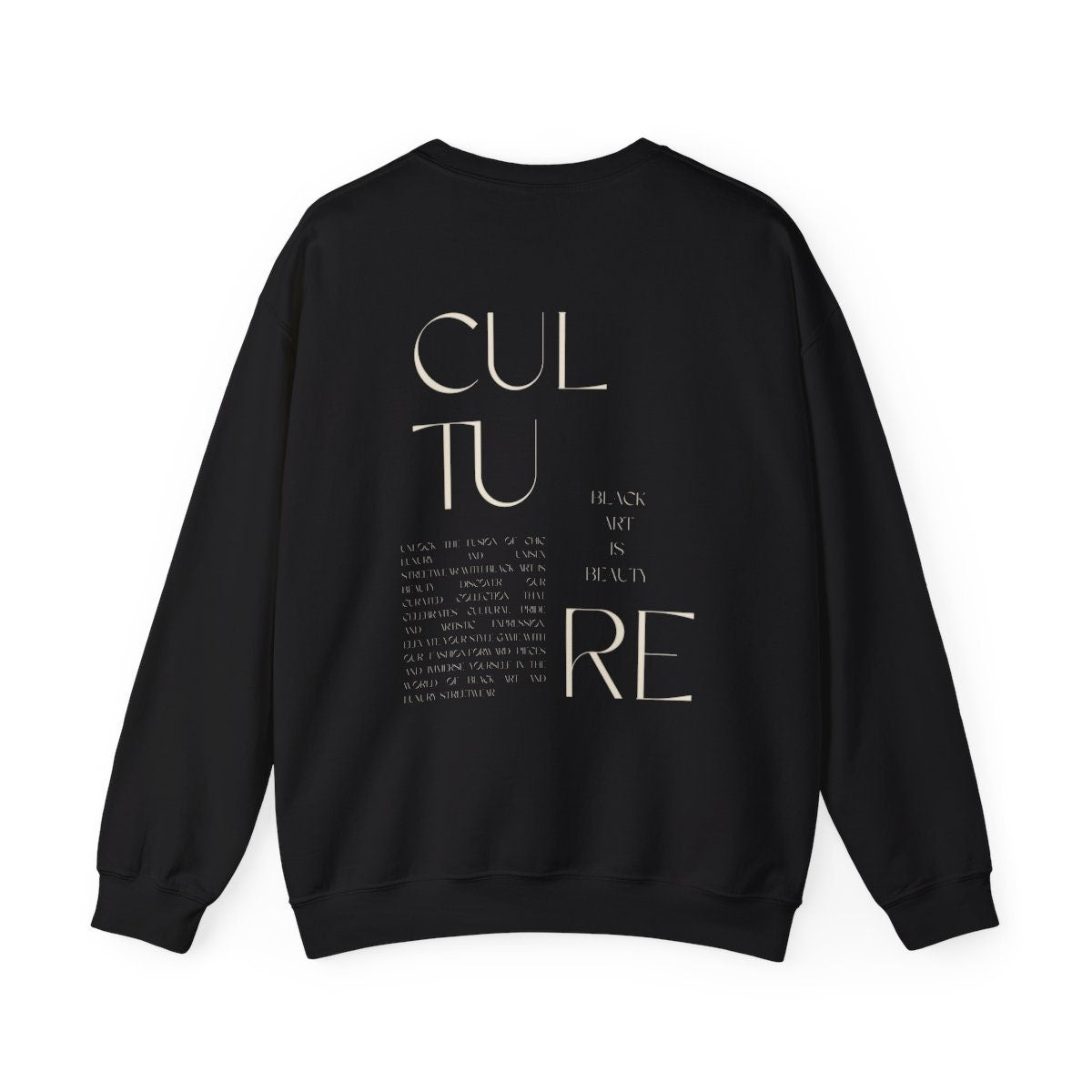 Black art culture vintage Unisex Heavy Blend™ Crewneck Sweatshirt, vintage, holiday sweatshirt, black art graphics on Sweatshirt