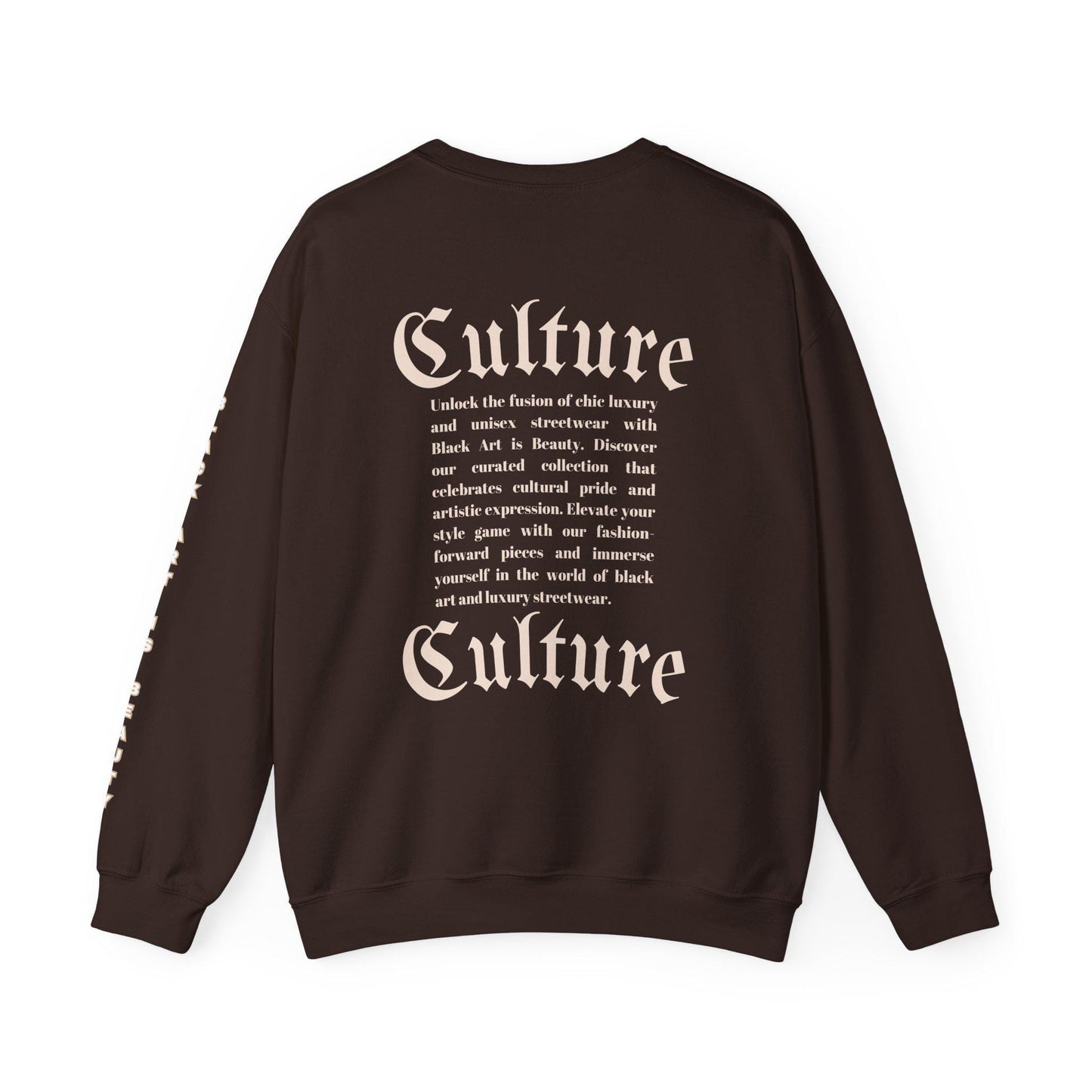 Black art culture vintage Unisex Heavy Blend™ Crewneck Sweatshirt, vintage, holiday sweatshirt, black art graphics on Sweatshirt