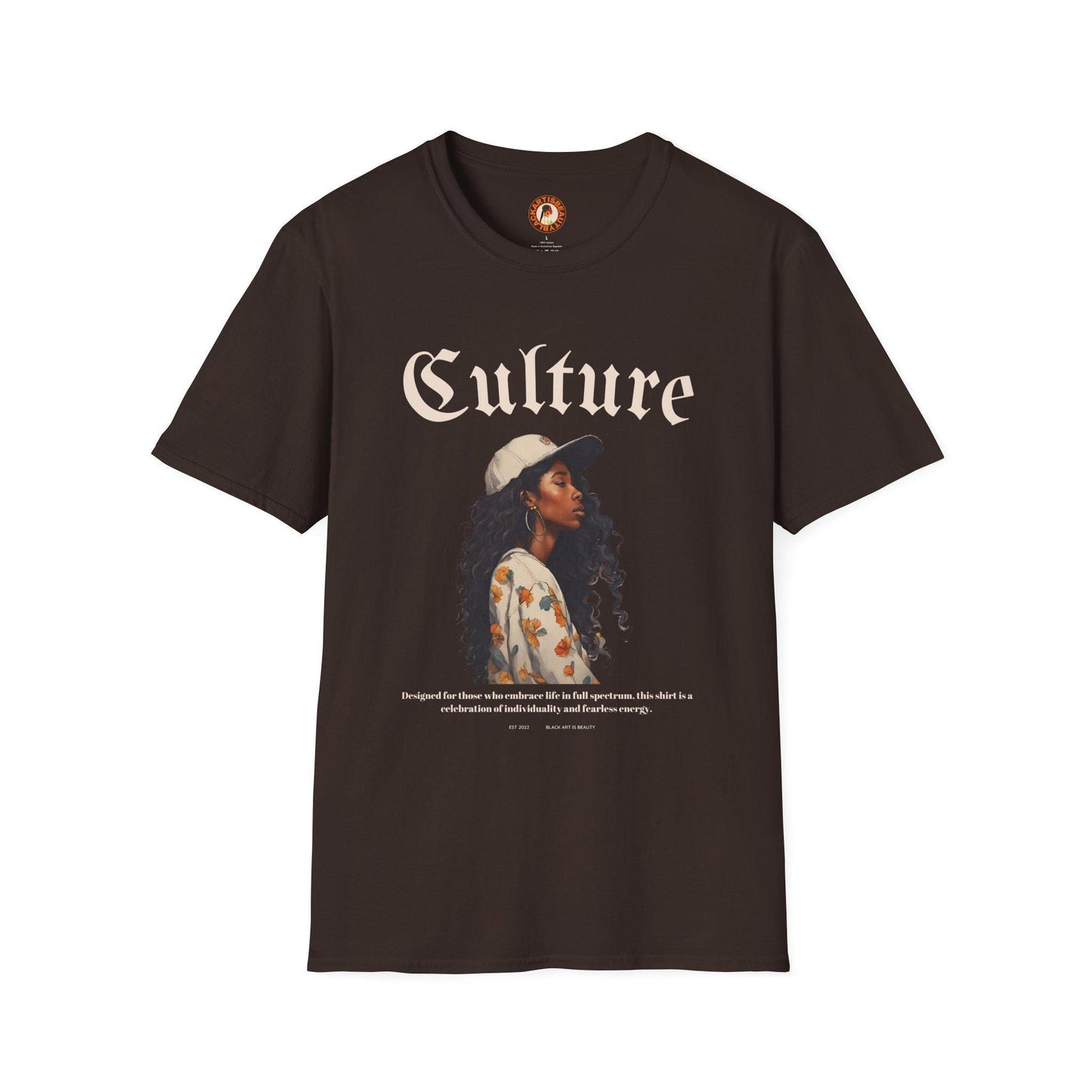 Cultural Expression Softstyle T-Shirt, Unisex Graphic Tee, Streetwear T-Shirt, Gift for Art Lovers, Everyday Casual Wear