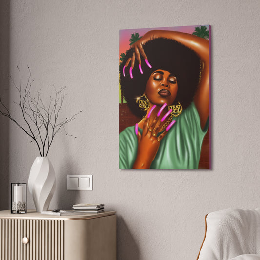 That Girl Era: Regal Glow | 1-of-1 Black Digital Fine Art on Canvas