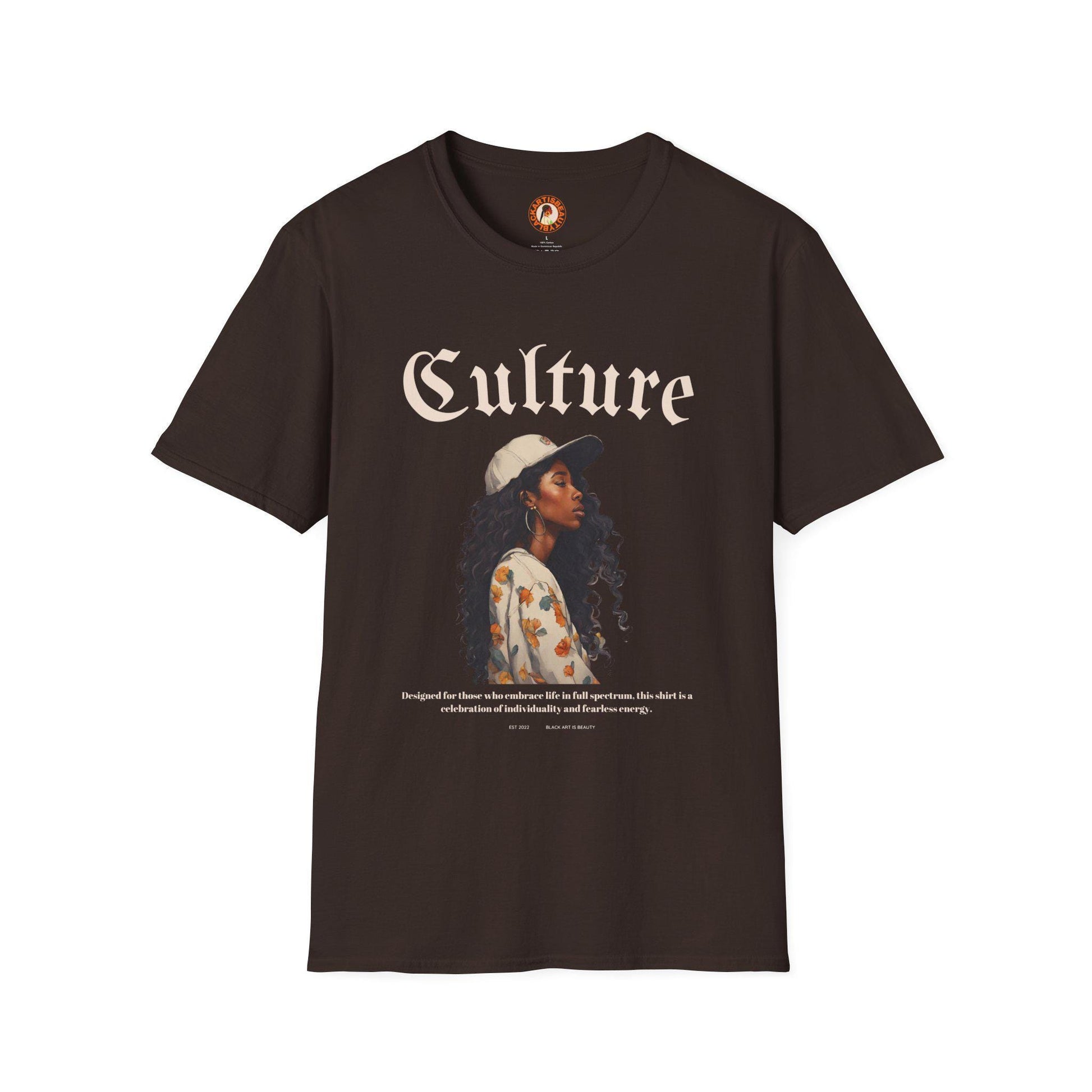 Cultural Expression Softstyle T-Shirt, Unisex Graphic Tee, Streetwear T-Shirt, Gift for Art Lovers, Everyday Casual Wear