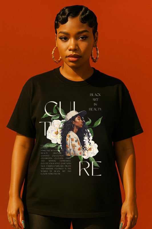 Y2k Black woman art black culture on Unisex Jersey Short Sleeve Tee- vintage t shirt , black art, gift for him , gift for her, gift for him